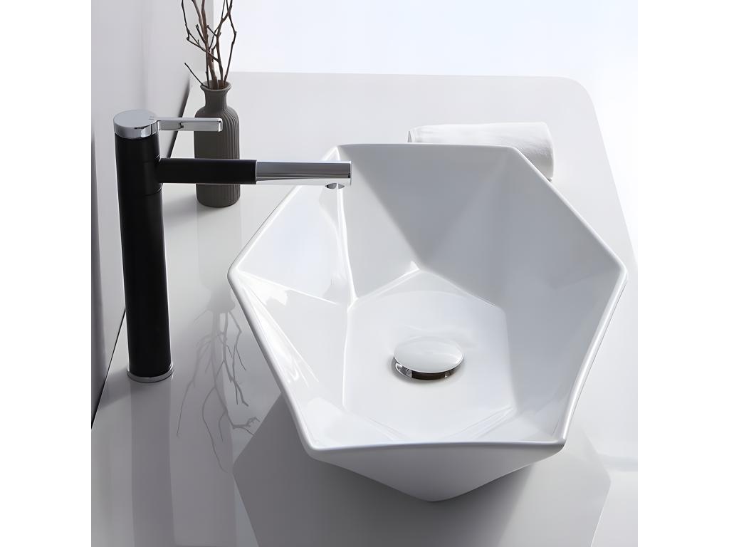 Vasque À Poser Chezlova Blanc AXCK26763