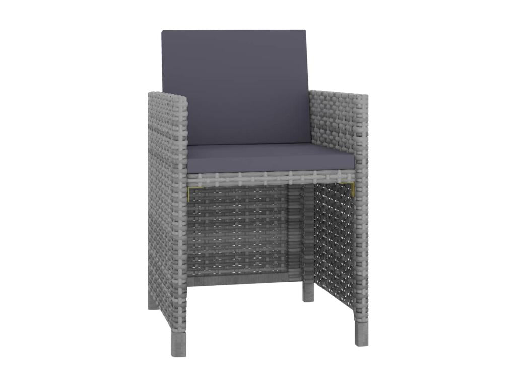 Salon de jardin 11 pièces avec coussins Résine tressée Gris DXRT67313