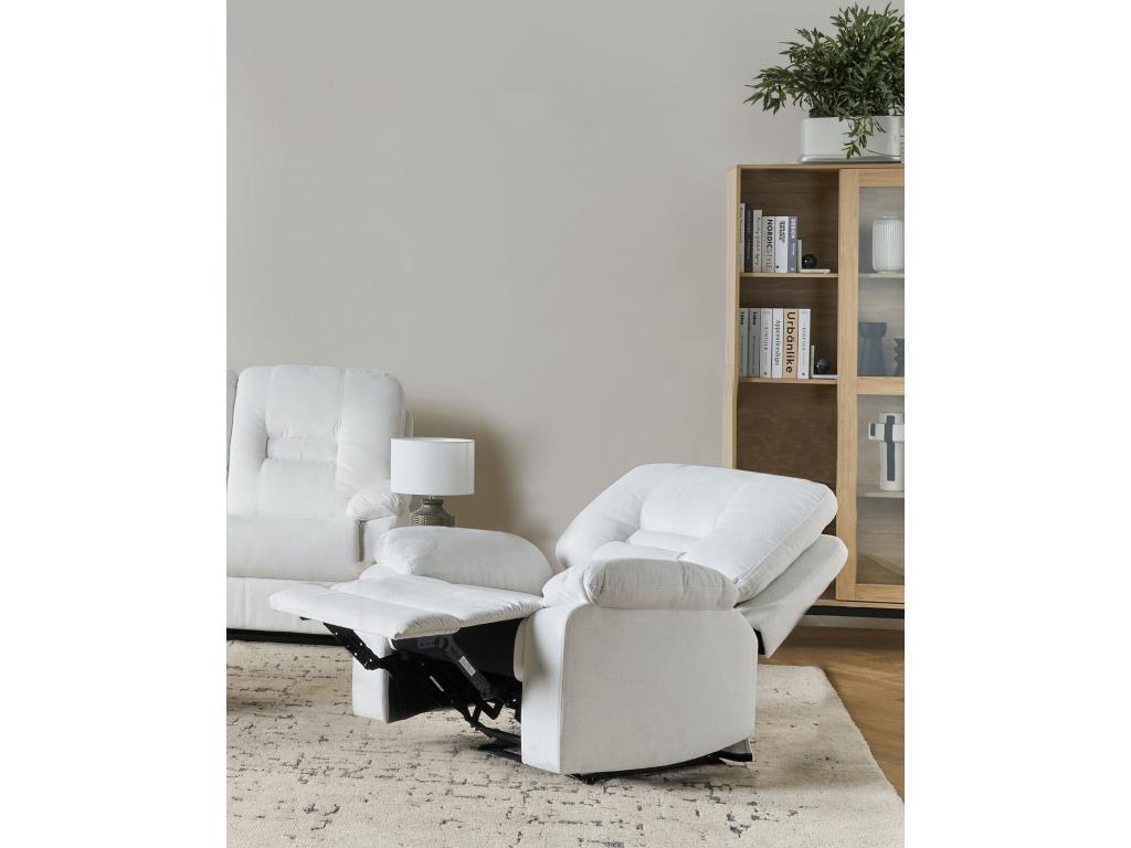 Fauteuil inclinable Chezlova Tissu Blanc HYMH78670