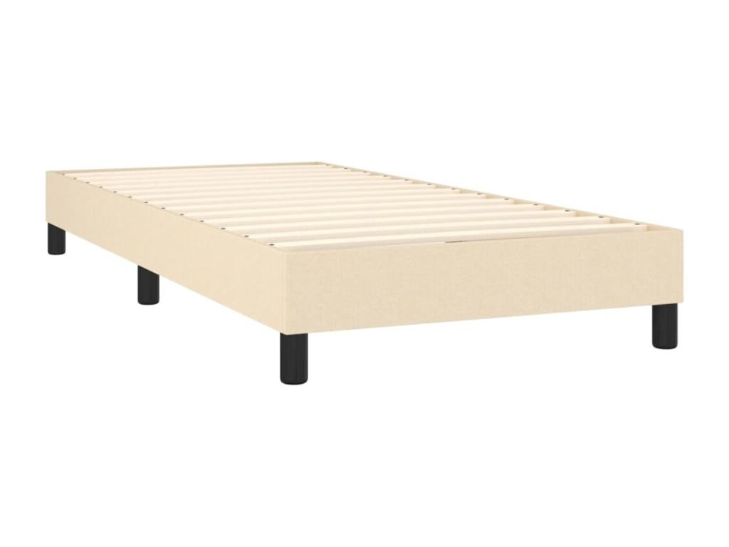 Lit à sommier tapissier avec matelas Crème 100x200 cm Tissu RCSL48930