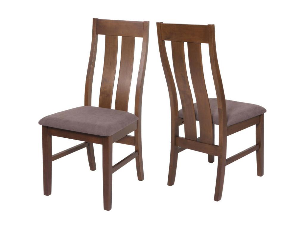 Lot de 2 chaises de salle à manger Chezlova-M58 chaise de cuisine fauteuil chaise tissu/textile bois massif - structure fon XFYI69727