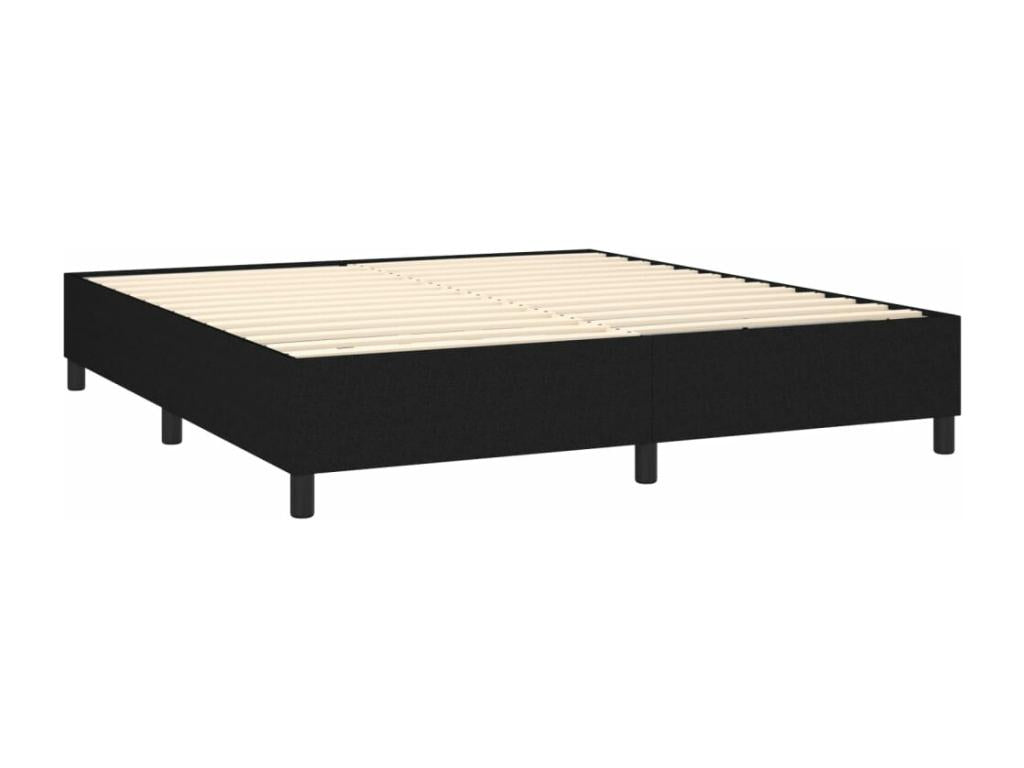 Sommier à Domopure de lit et matelas et LED Noir 180x200 Tissu KJWQ74498