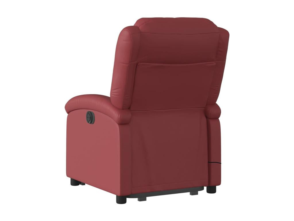 Fauteuil inclinable de massage Rouge bordeaux Similicuir TQKU36828