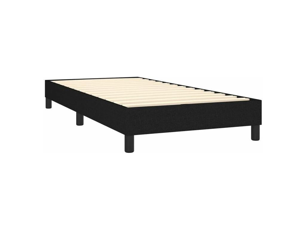Sommier à décohaute de lit avec matelas Noir 100x200 Tissu GLDC45758