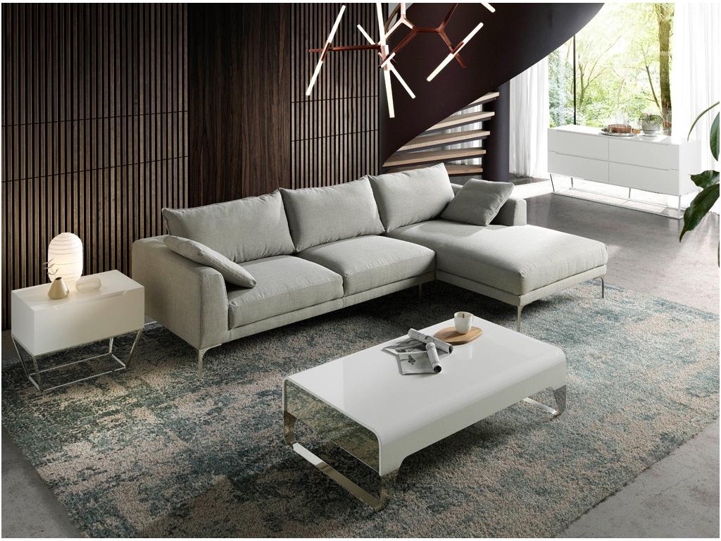 Table basse design laqué et acier chromé Chezlova 120cm-Couleur Chezlova TINY33356