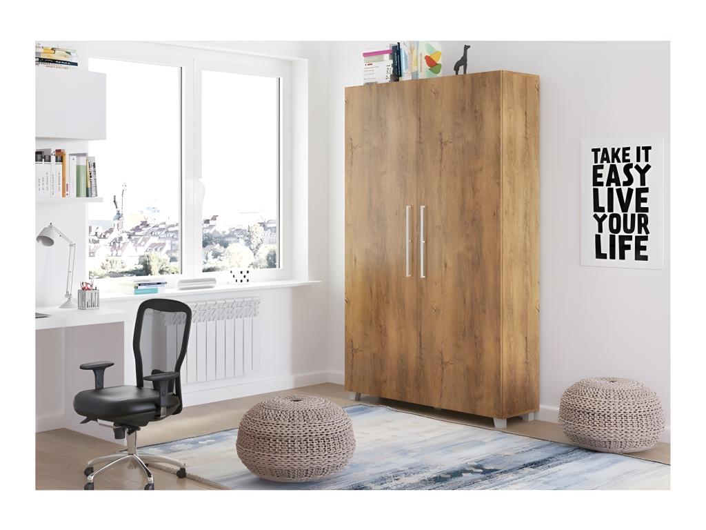 Armoire Lit escamotable Vertical 120x200 cm Ou Domopure avec porte Lit Rabattable Lit Mural Todor VSQP81605