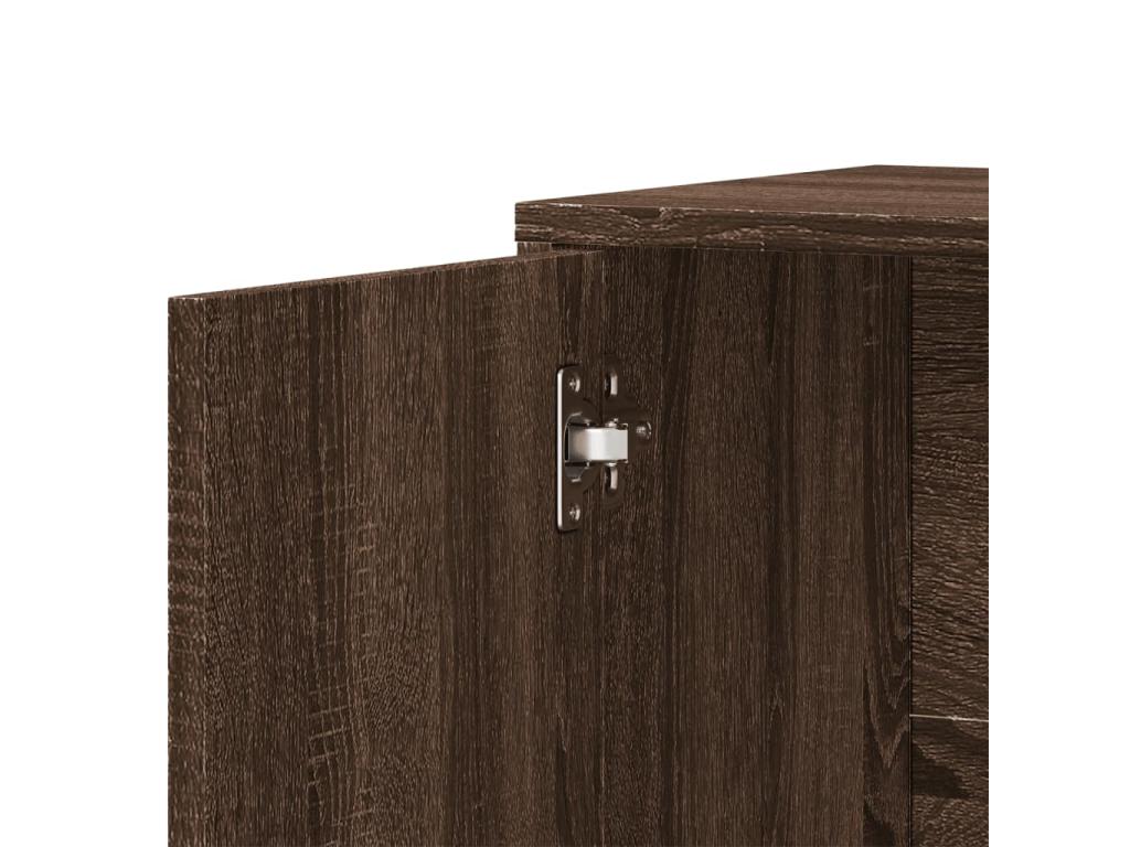 Buffet chêne marron 60x31x70 cm bois d'ingénierie YHJL90570