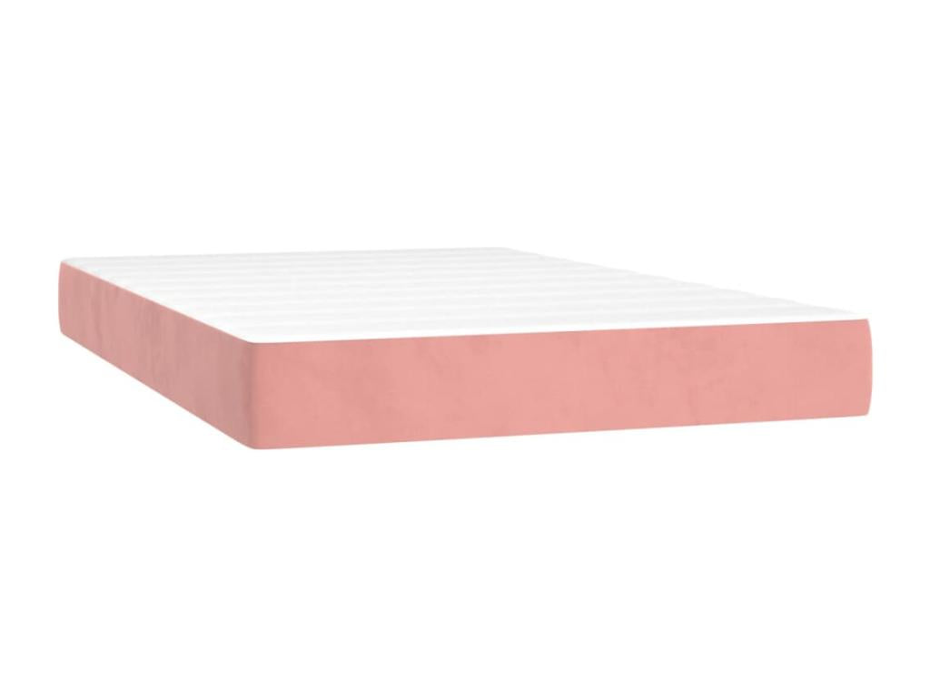Sommier à Chezlova de lit matelas et LED Rose 120x200 cm Velours HVSO80981