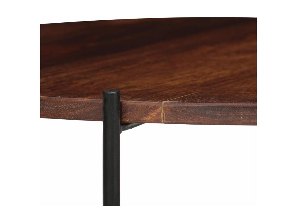 Ensemble de table basse 2 pièces Bois de Sesham massif 60x35 cm LODE57248