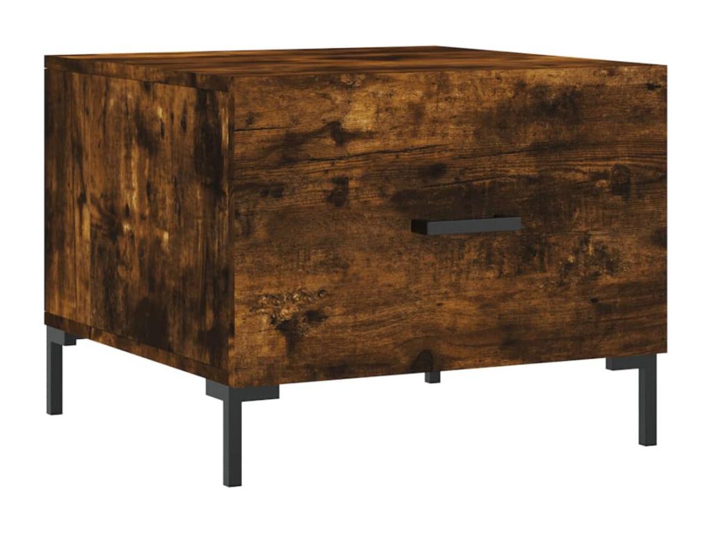 Tables basses 2 pcs chêne fumé 50x50x40 bois d'ingénierie XMDB65913