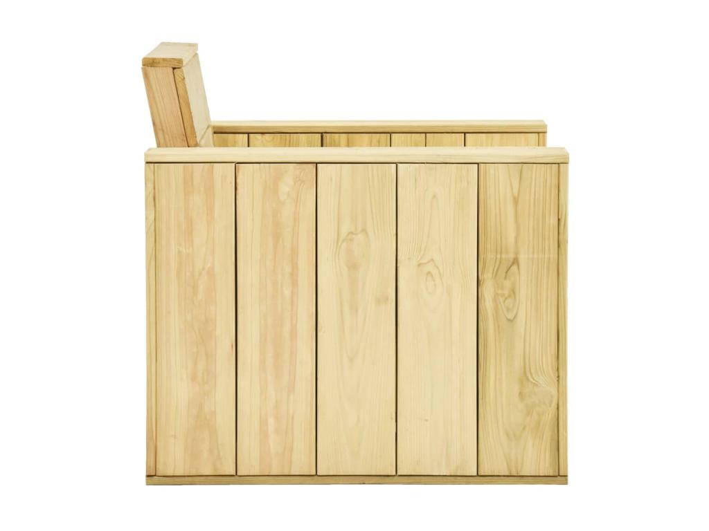 Chaises de jardin 2 pcs 89x76x76 Bois de pin imprégné RJMU65308