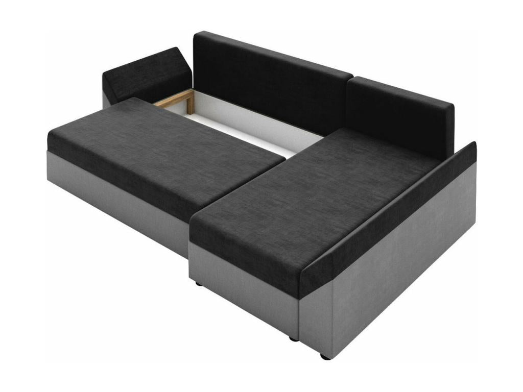 Canapé d'angle Chezlova 104 Brun clair Fonction de couchage Boîte de literie 240x140cm IMAI53373