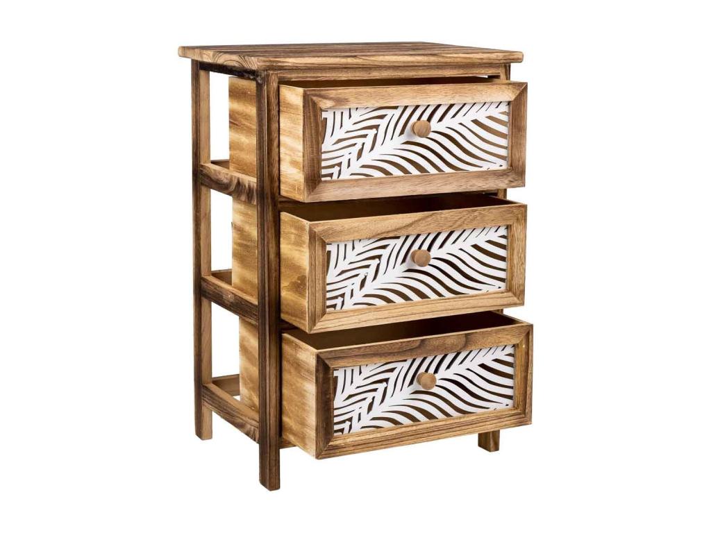 Chiffonnier En Bois Marron 40x29x58h LLVC46685