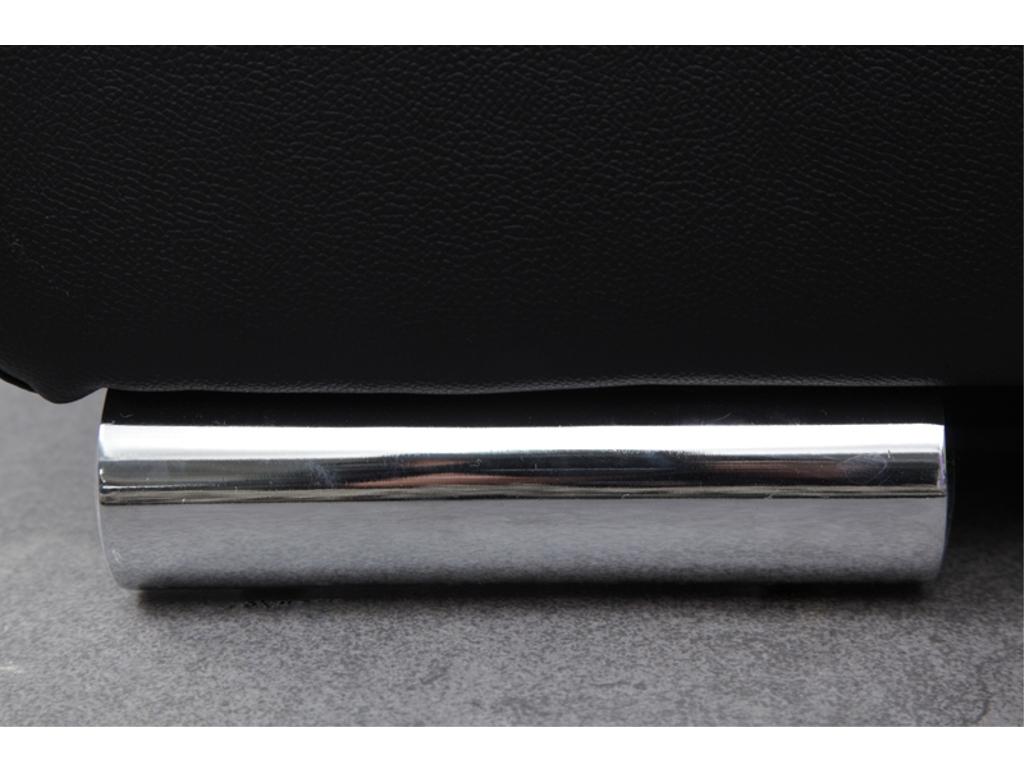 Canapé 2 places en cuir Decohaute - Noir FERU86945