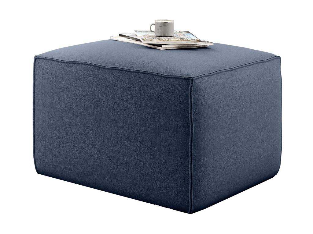 Pouf moderne tissu bleu clair Chezlova 88cm BRRD29522