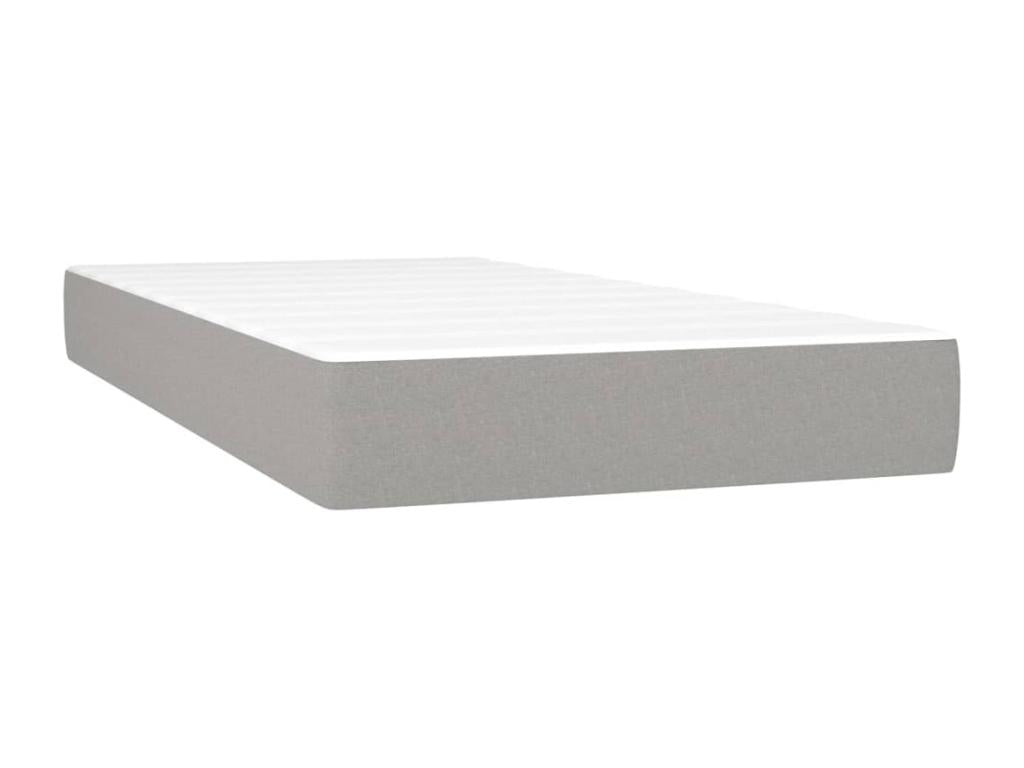 Lit à sommier tapissier avec matelas Gris clair 100x200cm Tissu XXNW99931
