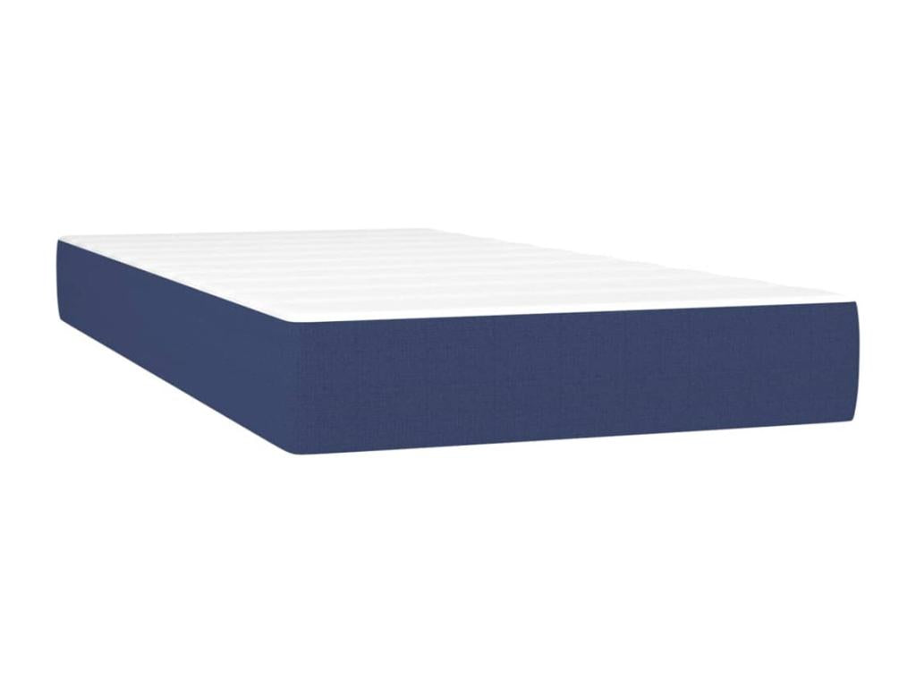Sommier à Chezlova de lit matelas et LED bleu 120x190 tissu TRHO73476