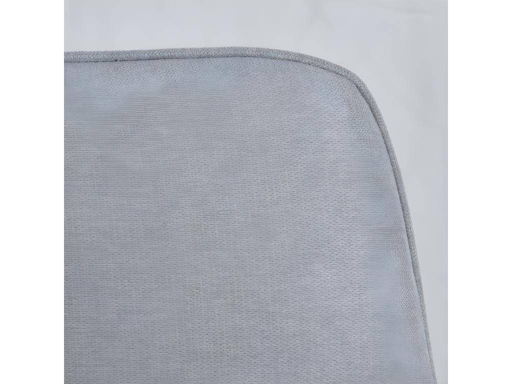 Chaise pivotante en lin gris avec accoudoirs pieds métal noir - Chezlova DAGQ55696