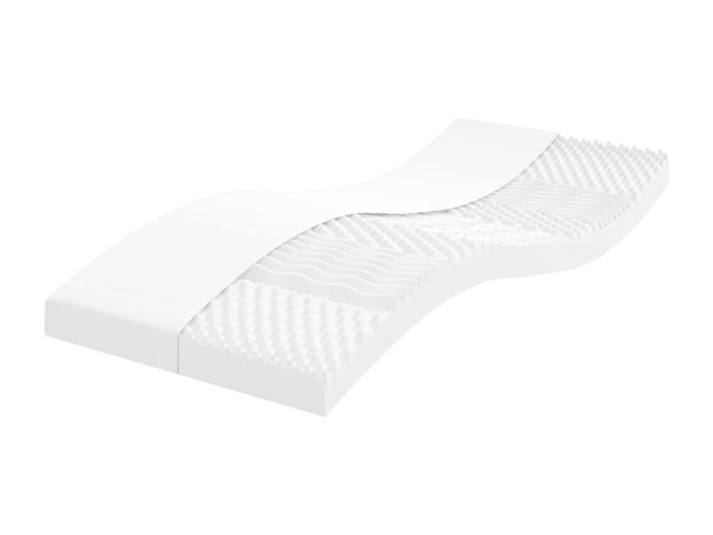 Matelas en mousse 2 pcs blanc 90x200 cm 7 zones duretés 20 ILD FGUM44558