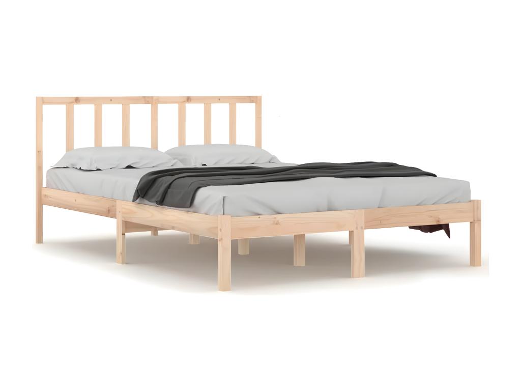 Cadre de lit sans matelas bois massif de pin 160x200 cm LCKA83652