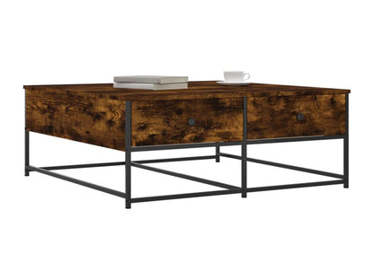 Table basse chêne fumé 100x99x40 bois d'ingénierie QUBD99739