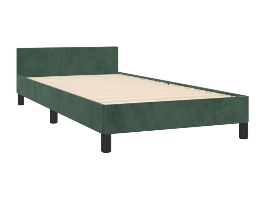 Cadre de lit sans matelas vert foncé 80x200 cm velours FFHZ88465