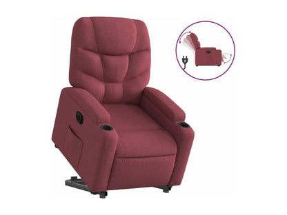 Fauteuil inclinable électrique rouge bordeaux tissu JYWO69555