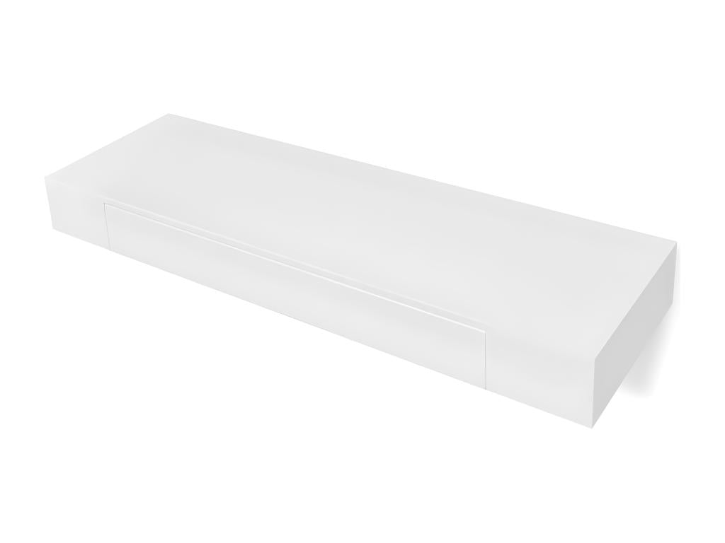 Étagères murales avec tiroirs 2 pcs Blanc 80 cm RZCJ57232