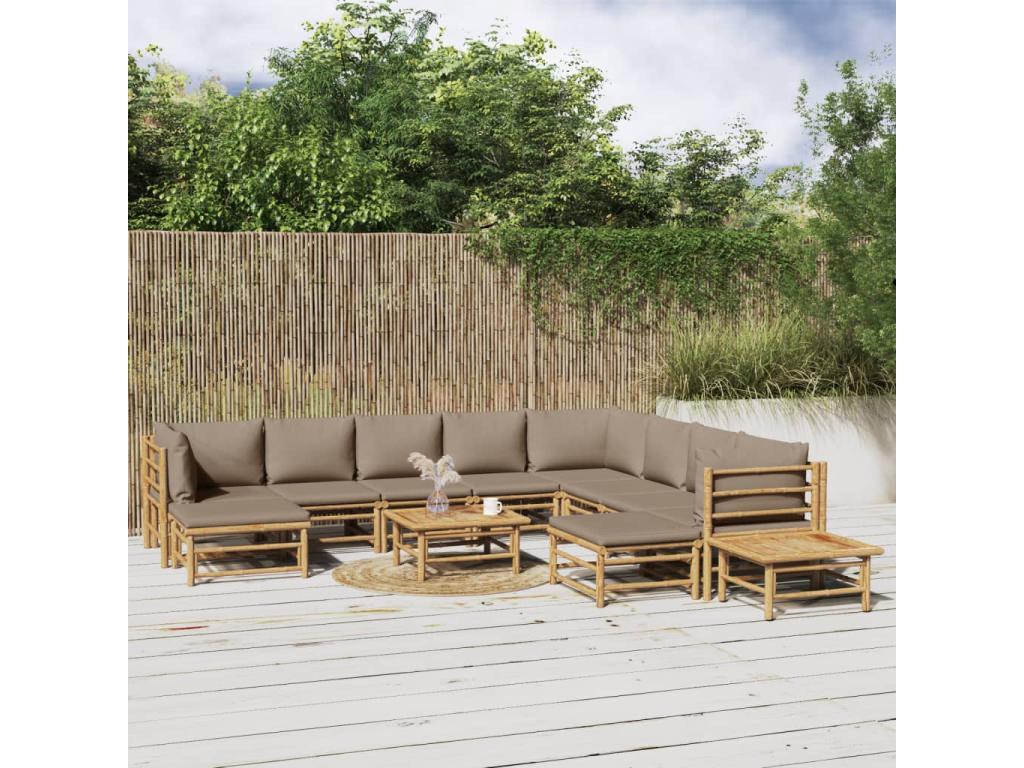 Salon de jardin 12 pcs avec coussins Chezlova NZDE29000