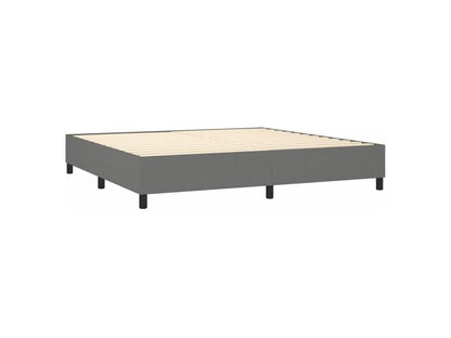 Sommier à Chezlova de lit matelas LED Gris foncé 200x200 Tissu WTUY42061