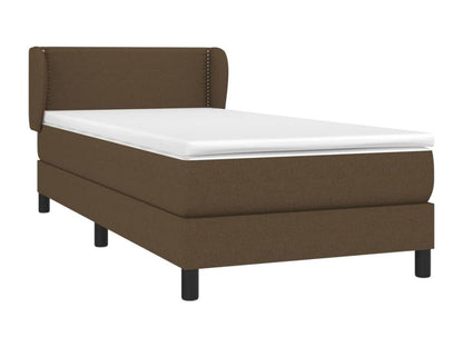 Lit à sommier tapissier avec matelas Marron foncé 90x200 cm MGHP81905