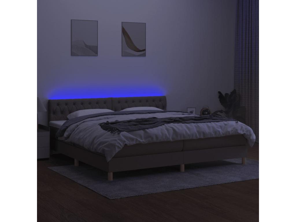 Sommier à Chezlova de lit et matelas et LED Chezlova 200x200cm Tissu LKFJ58992