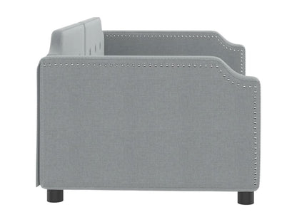 Lit de repos gris clair 80x200 cm tissu EIJQ97760