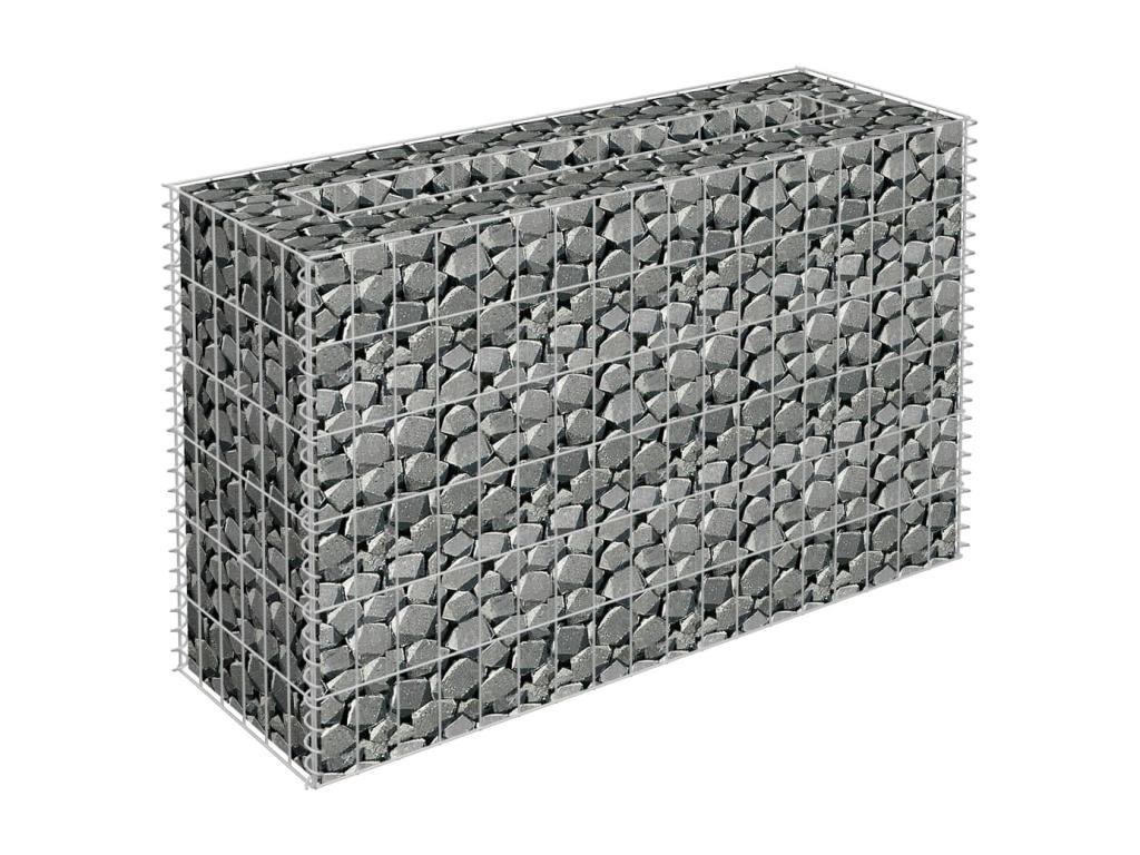 Lit surélevé à gabion Acier galvanisé 90x30x60 cm MFNO89235