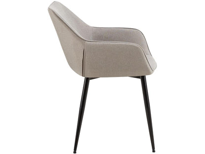 Lot de 2 chaises avec accoudoirs - Tissu - Gris clair - Chezlova WCGK88962