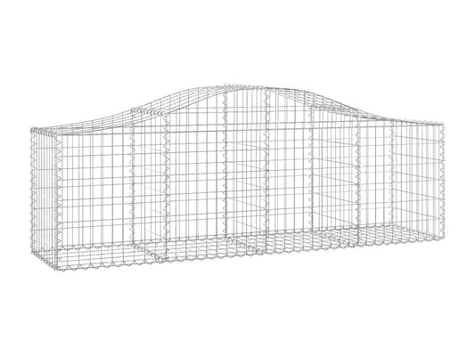 Paniers à gabions arqués 2 pièces 200x50x60/80 cm Fer renforcé PJVA13048