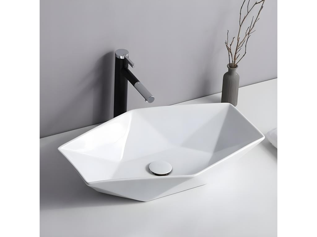 Vasque À Poser Chezlova Blanc AXCK26763