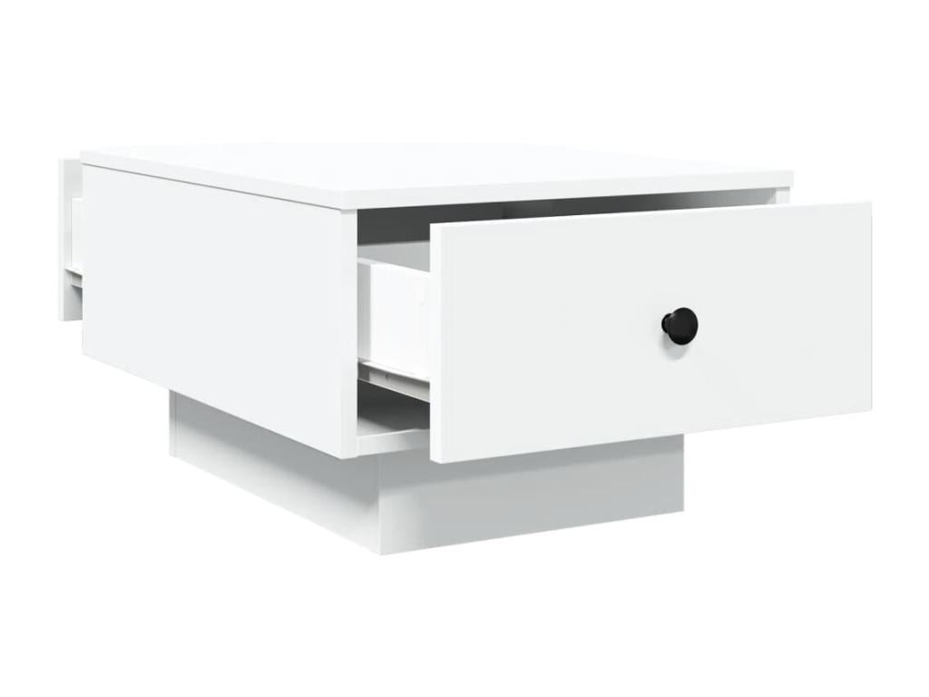 Table basse blanc 60x45x31 cm bois d'ingénierie QNFP34257