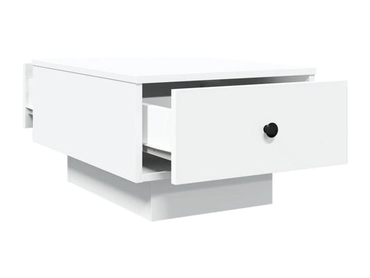 Table basse blanc 60x45x31 cm bois d'ingénierie QNFP34257