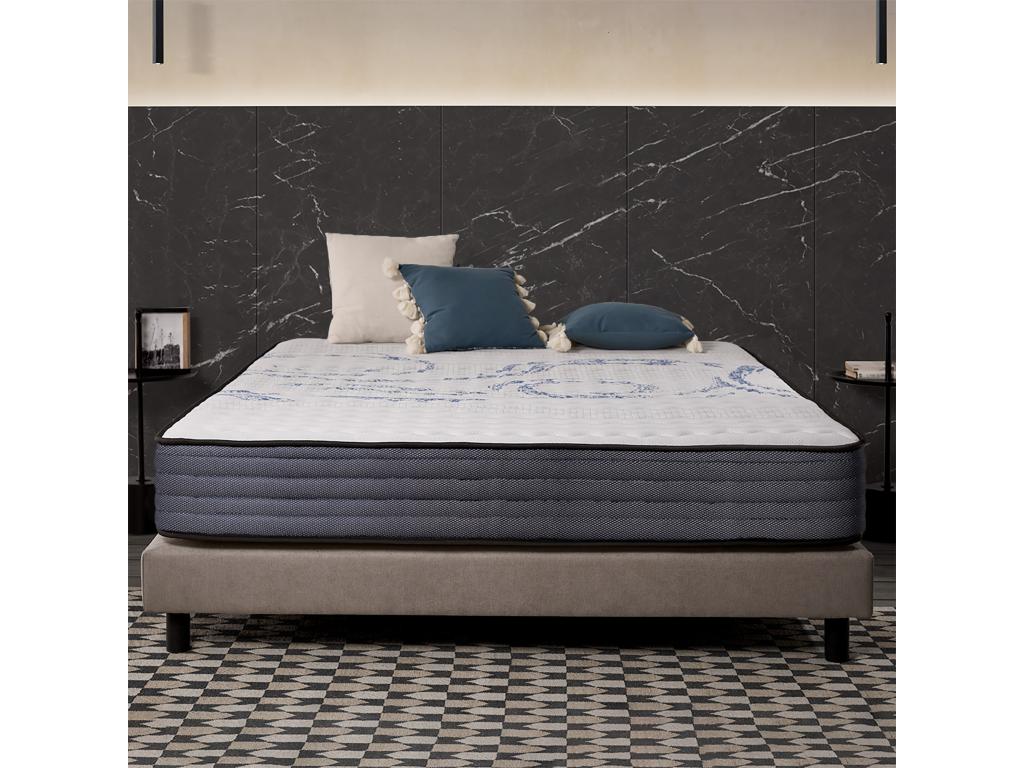 Matelas Chezlova 140x200 cm - Mousse HR - Accueil Blue Latex - Très épais 24 cm Mémoire de forme Confortable Face été hiver - Antibactérien EXYO44285