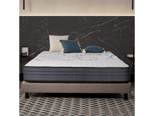 Matelas Chezlova 140x200 cm - Mousse HR - Accueil Blue Latex - Très épais 24 cm Mémoire de forme Confortable Face été hiver - Antibactérien EXYO44285