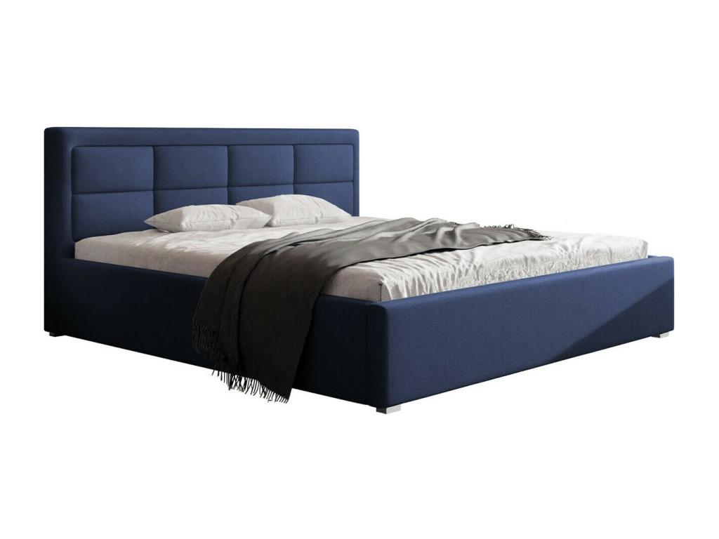 Lit Chezlova 103 Double Bleu 140x200 Tapisserie Sommier à Chezlova 160x223x93cm UOVO79558