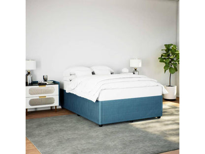 Cadre de lit sans matelas bleu 140x200 cm velours LFHX06644
