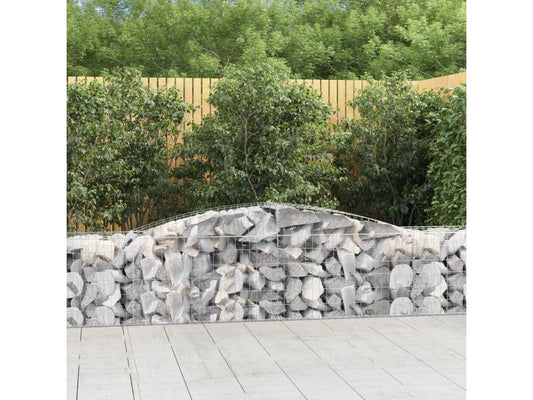 Paniers à gabions arqués 5 pcs 400x50x60-80 Fer renforcé AUUT28027