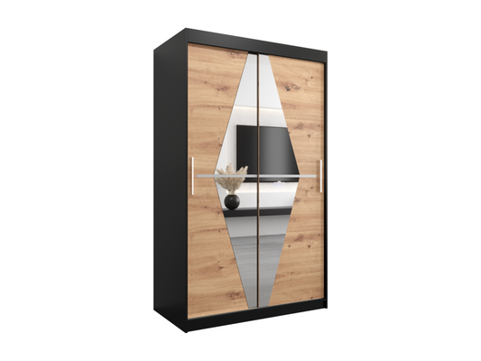 Armoire Chezlova À Portes Coulissantes 200/120/62 2 portes Noir/Chezlova ZIUB52884