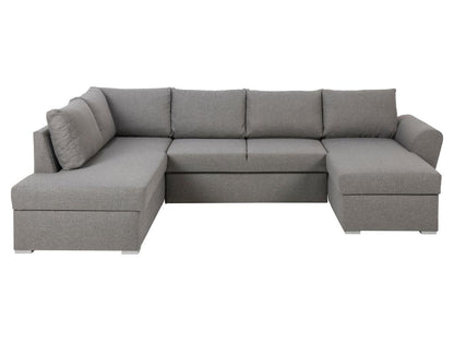 Chezlova Canapé-lit chaise longue côté droit gris clair. KIEG34677