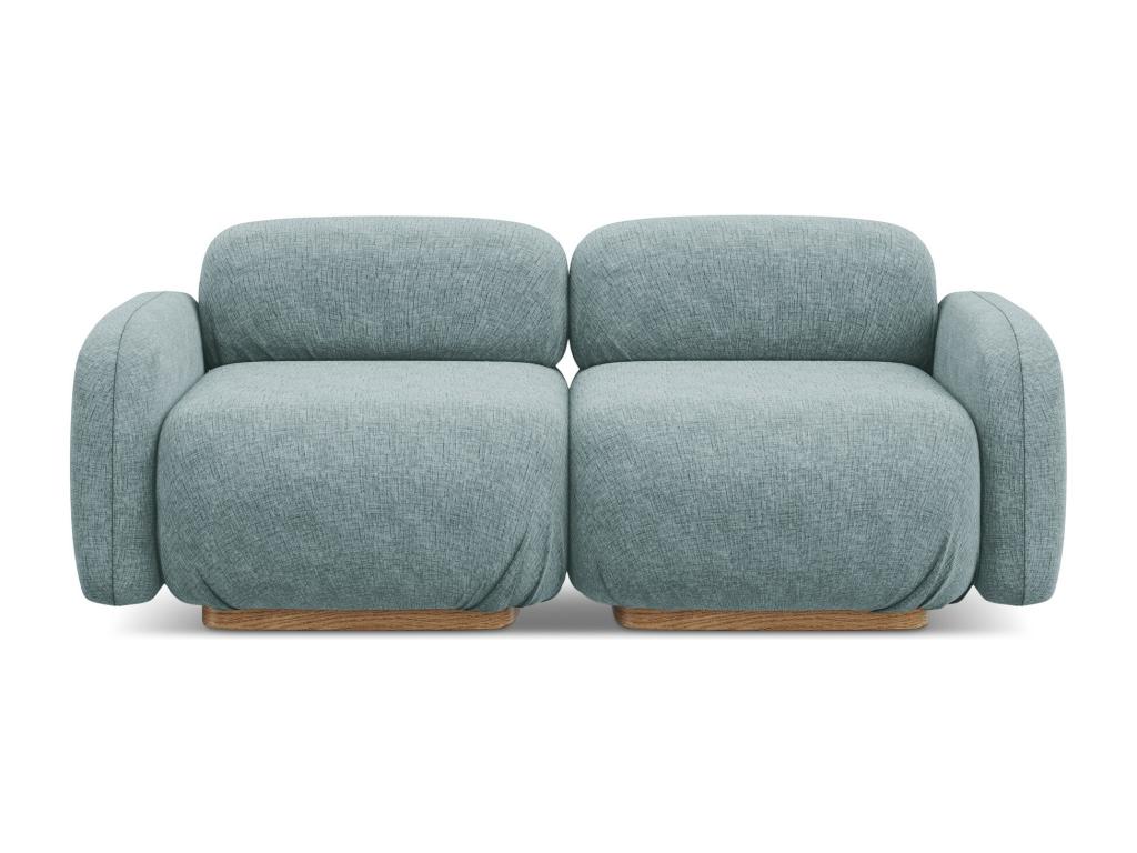 Canapé modulable 3 places en tissu chenille - jeans - Chezlova YWLN36643