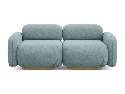 Canapé modulable 3 places en tissu chenille - jeans - Chezlova YWLN36643