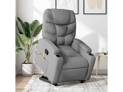 Fauteuil massant inclinable Gris clair Tissu KBTB45525