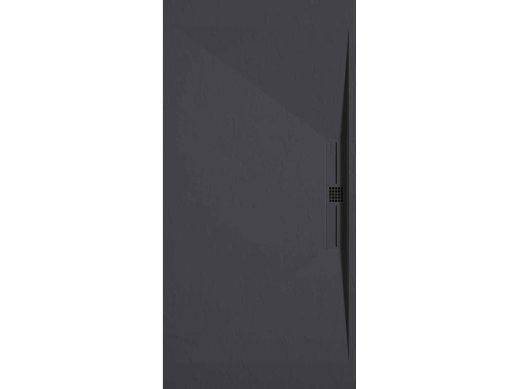 Receveur de douche Anthracite finition Ardoise Chezlova SIDE grille de couleur - 70x70 cm IWAN64535